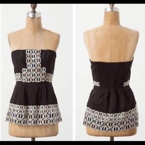 Anthropologie strapless top